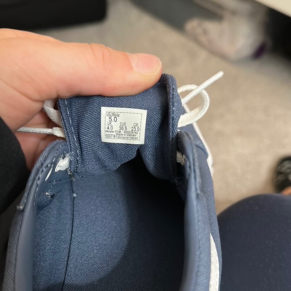 Vans Kid’s Blue and White Sneakers - Picture 5 of 5